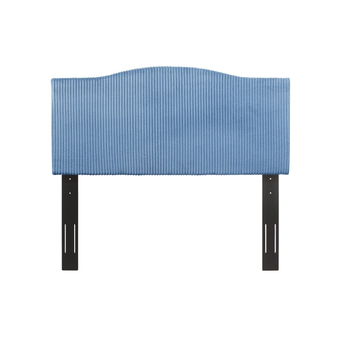 King Headboard In Blue Velvet, 3A