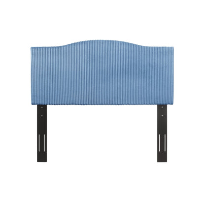 King Headboard In Blue Velvet, 3A