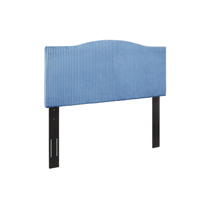 King Headboard In Blue Velvet, 3A