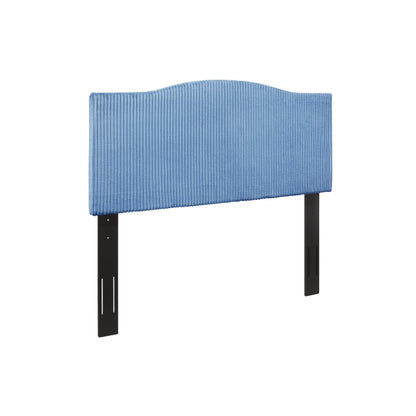 King Headboard In Blue Velvet, 3A