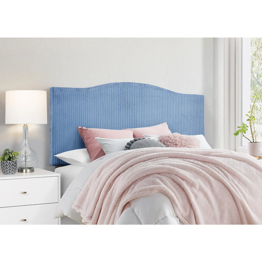 Queen Headboard In Blue Velvet, 3A