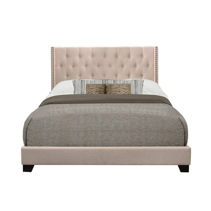 Full Bed W/Beige Fabric