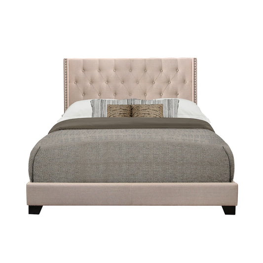Full Bed W/Beige Fabric