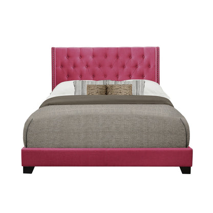 Full Bed W/Pink Fabric