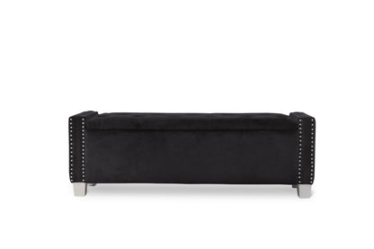 Storage Bench With Black Velvet,3A