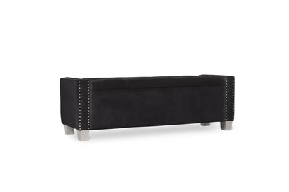 Storage Bench With Black Velvet,3A