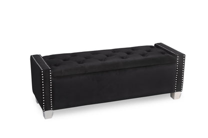 Storage Bench With Black Velvet,3A