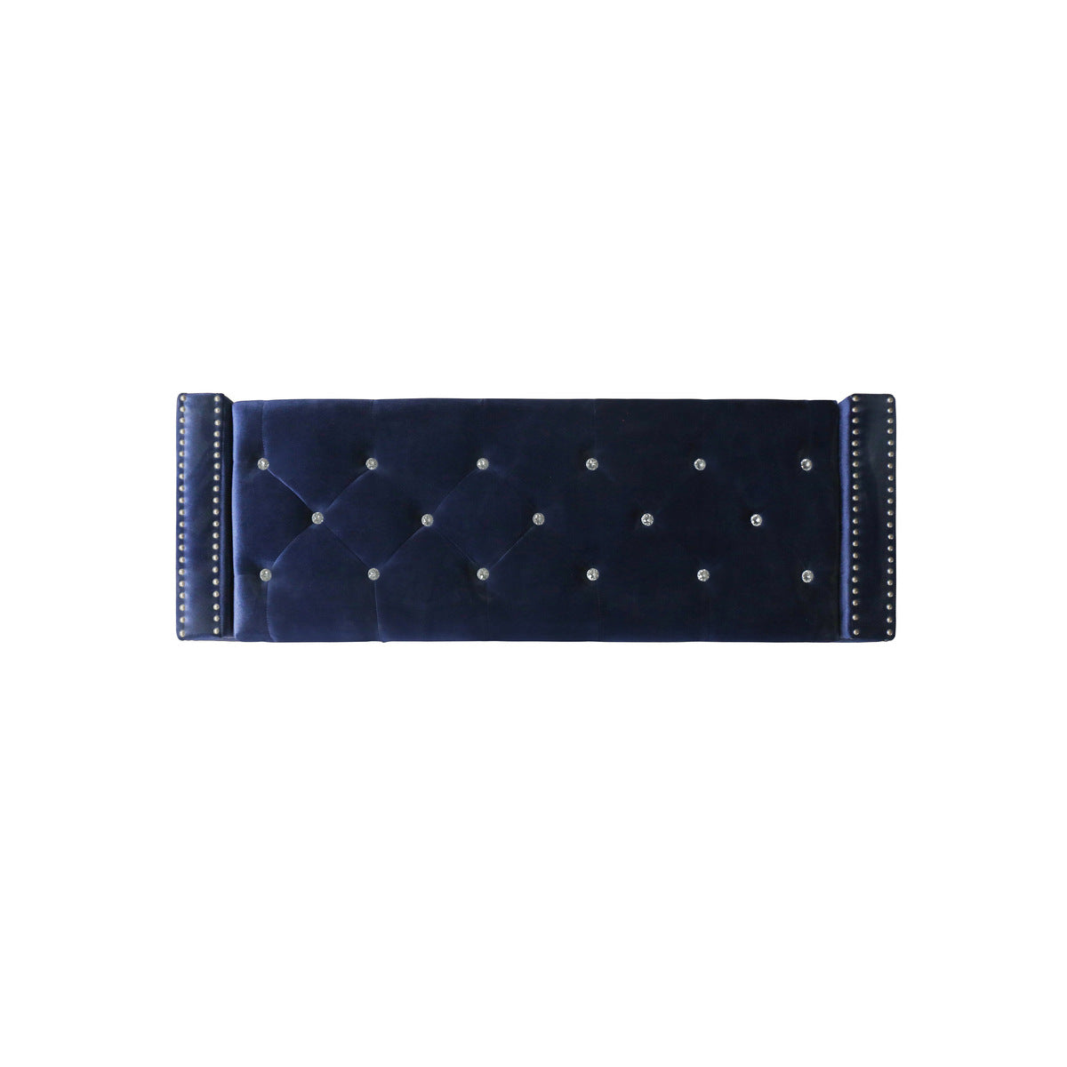 Storage Bench With Blue Velvet,3A