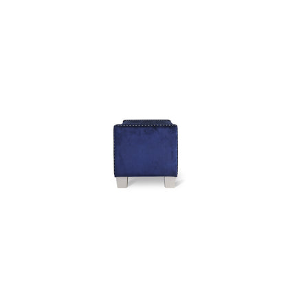 Storage Bench With Blue Velvet,3A
