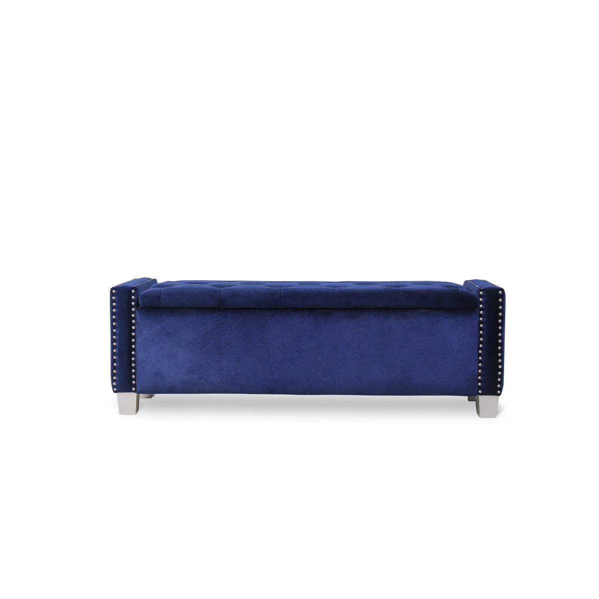 Storage Bench With Blue Velvet,3A