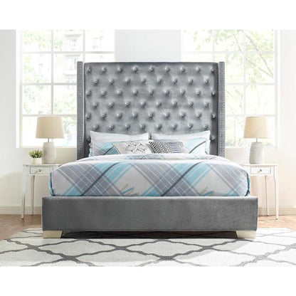 Uphl Velvet Qn Hb, Gray