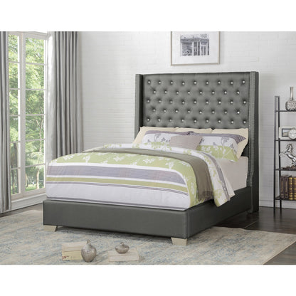 Uphl Pu Ek Bed, Silver