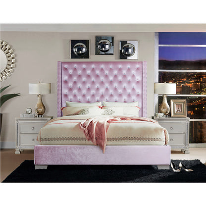 Uphl Velvet Bed, Pink