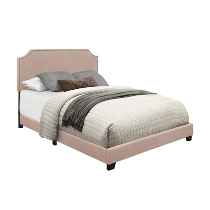 Queen Bed W/Beige Fabric,3A