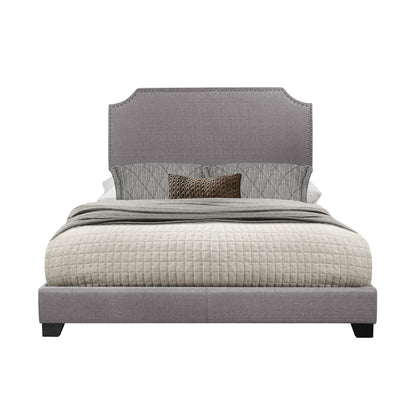 Queen Bed W/Grey Fabric,3A