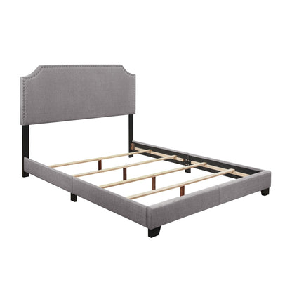 Queen Bed W/Grey Fabric,3A