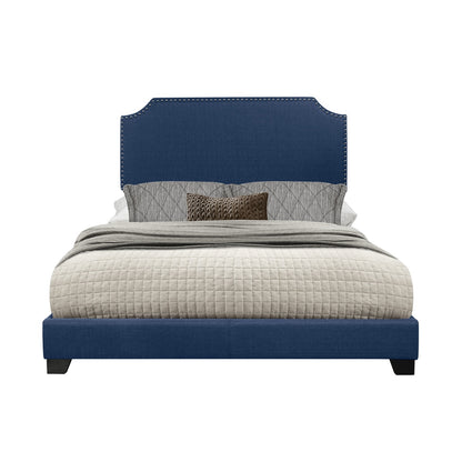 King Bed W/Blue Fabric,3A