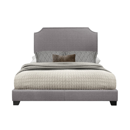 King Bed W/Grey Fabric,3A