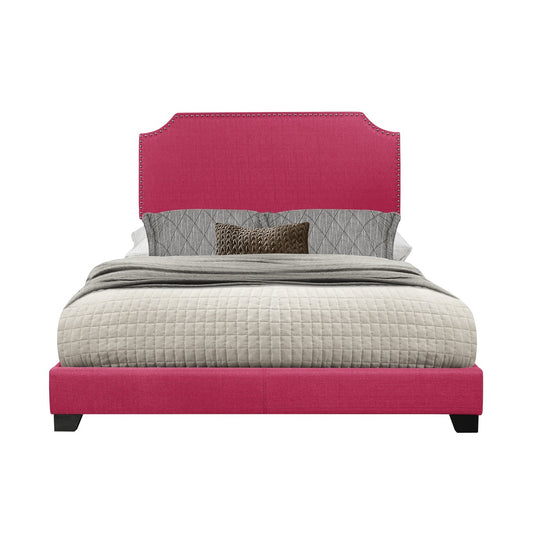 King Bed W/Pink Fabric,3A