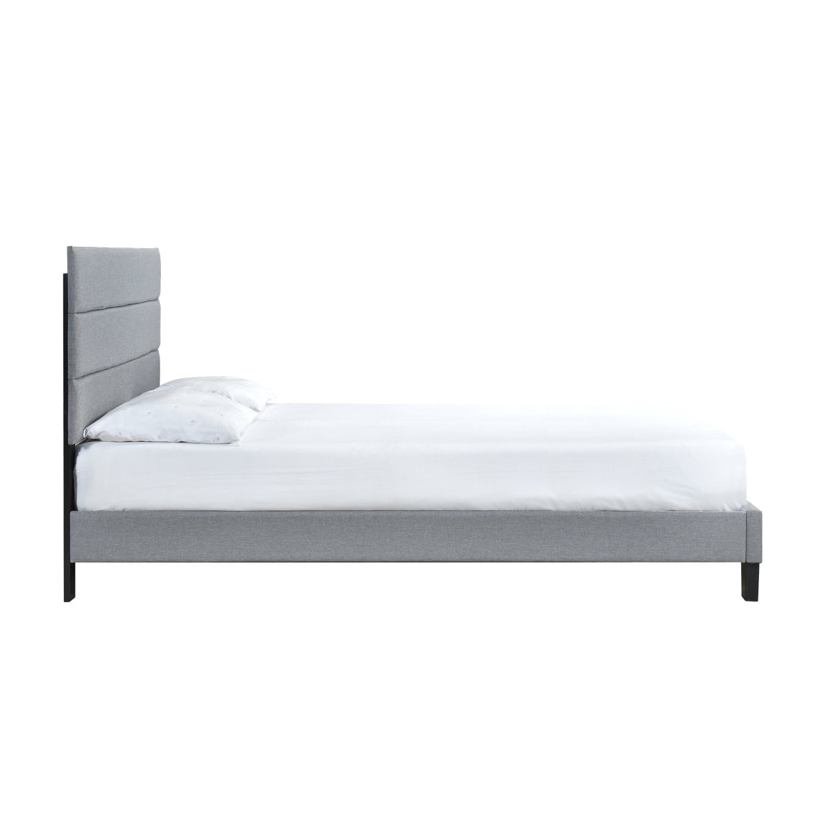 Queen Plaftorm Bed W/ 13 Slats, Gray