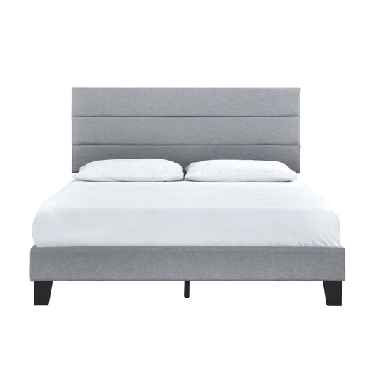 Queen Plaftorm Bed W/ 13 Slats, Gray