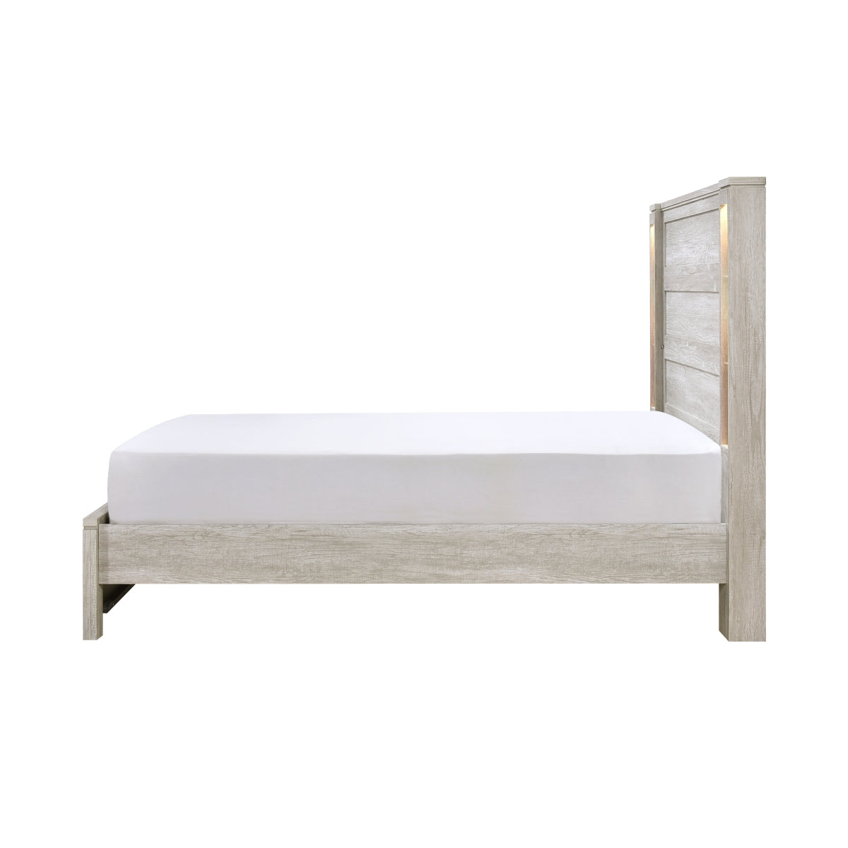 Clarke Queen Bed, Led Lights And Open Shelves