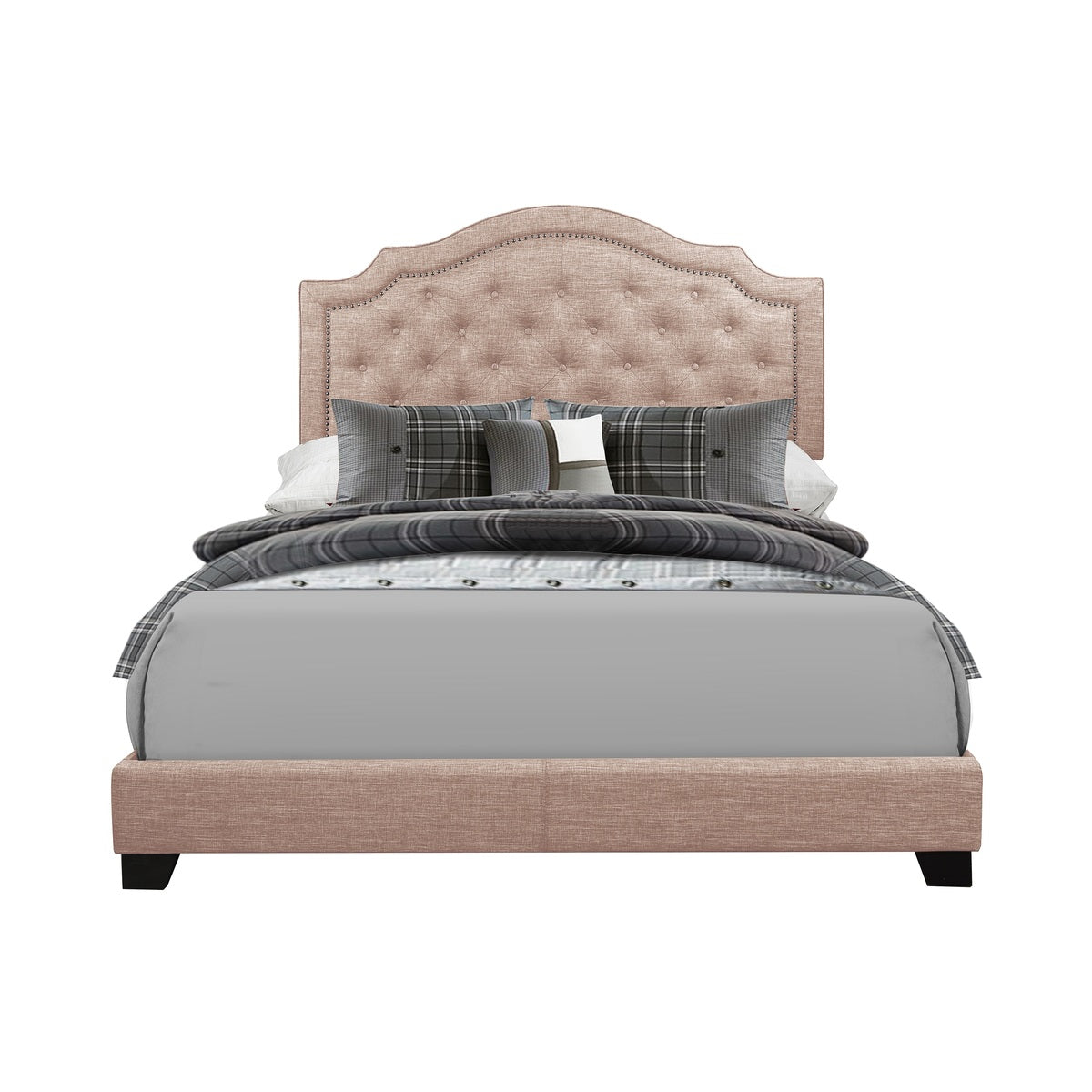 Full Bed W/Beige Fabric