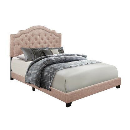 Full Bed W/Beige Fabric