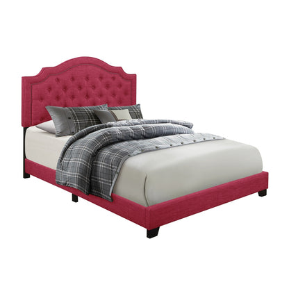 Full Bed W/Pink Fabric