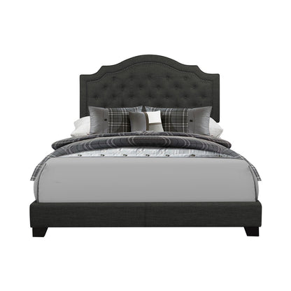 King Bed W/Dark Grey Fabric