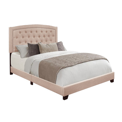 Full Bed W/Beige Fabric