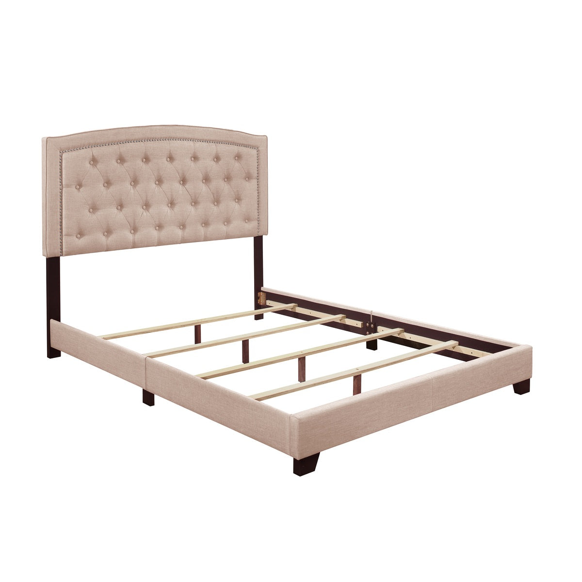 Full Bed W/Beige Fabric