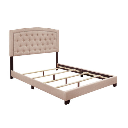 Full Bed W/Beige Fabric