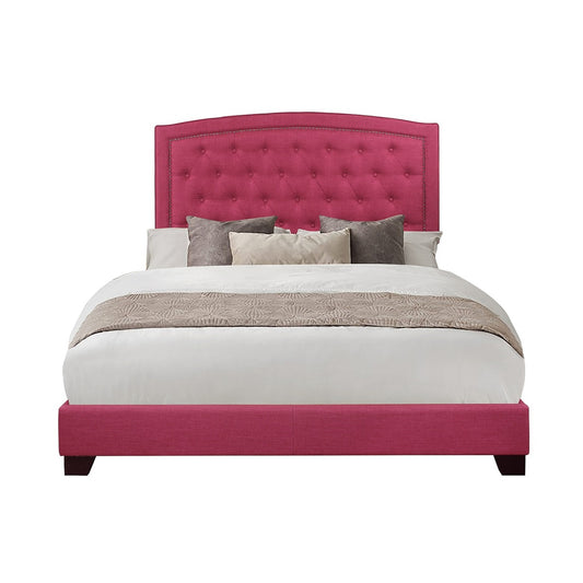 King Bed W/Pink Fabric