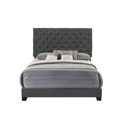 Full Bed W/Dark Grey Fabric