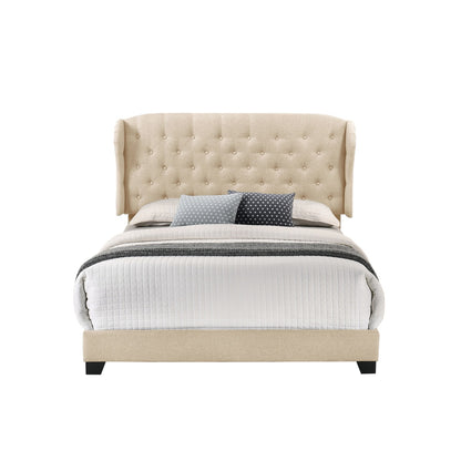 Full Bed W/Beige Fabric