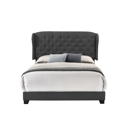Full Bed W/Dark Grey Fabric