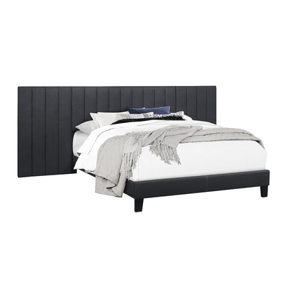 Full Wall Bed With 2 Panels, Dark Gray