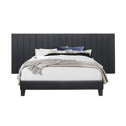 Full Wall Bed With 2 Panels, Dark Gray