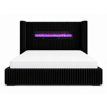 Taryn Bedroom King Bed w/ Bluetooth fireplace