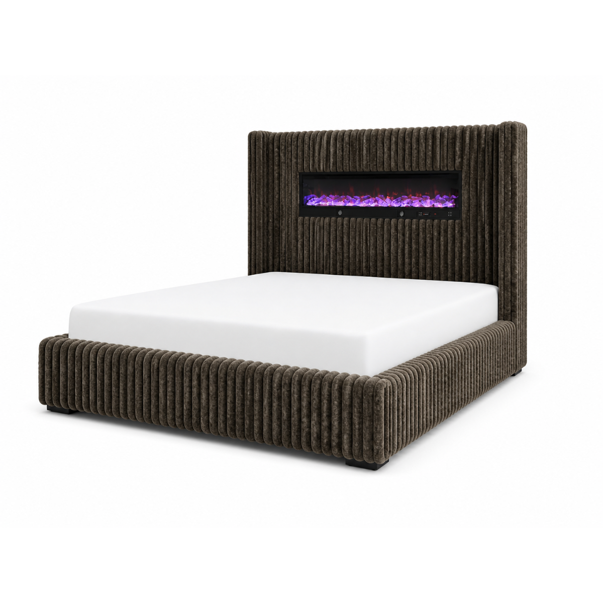 Taryn Bedroom King Bed w/ Bluetooth fireplace