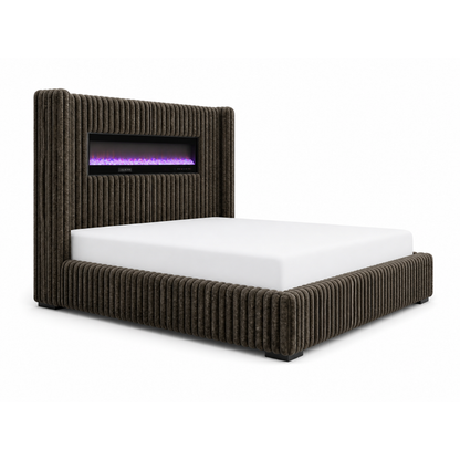 Taryn Bedroom King Bed w/ Bluetooth fireplace