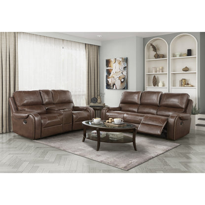 Shadowfax Double Glider Reclining Love Seat With Center Console, Receptacles And Usb Port