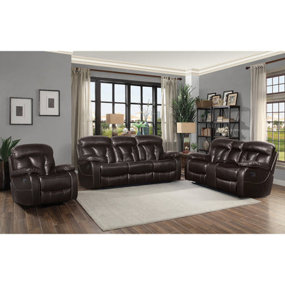Power Double Reclining Love Seat With Center Console
