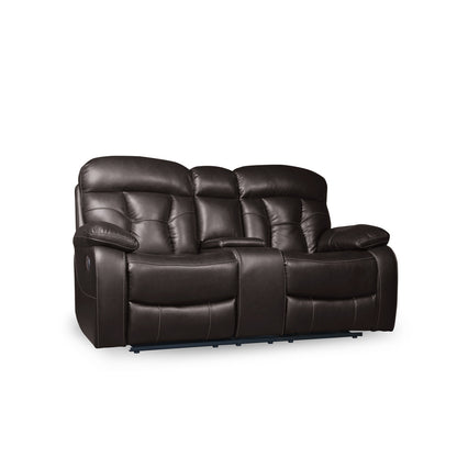 Power Double Reclining Love Seat With Center Console