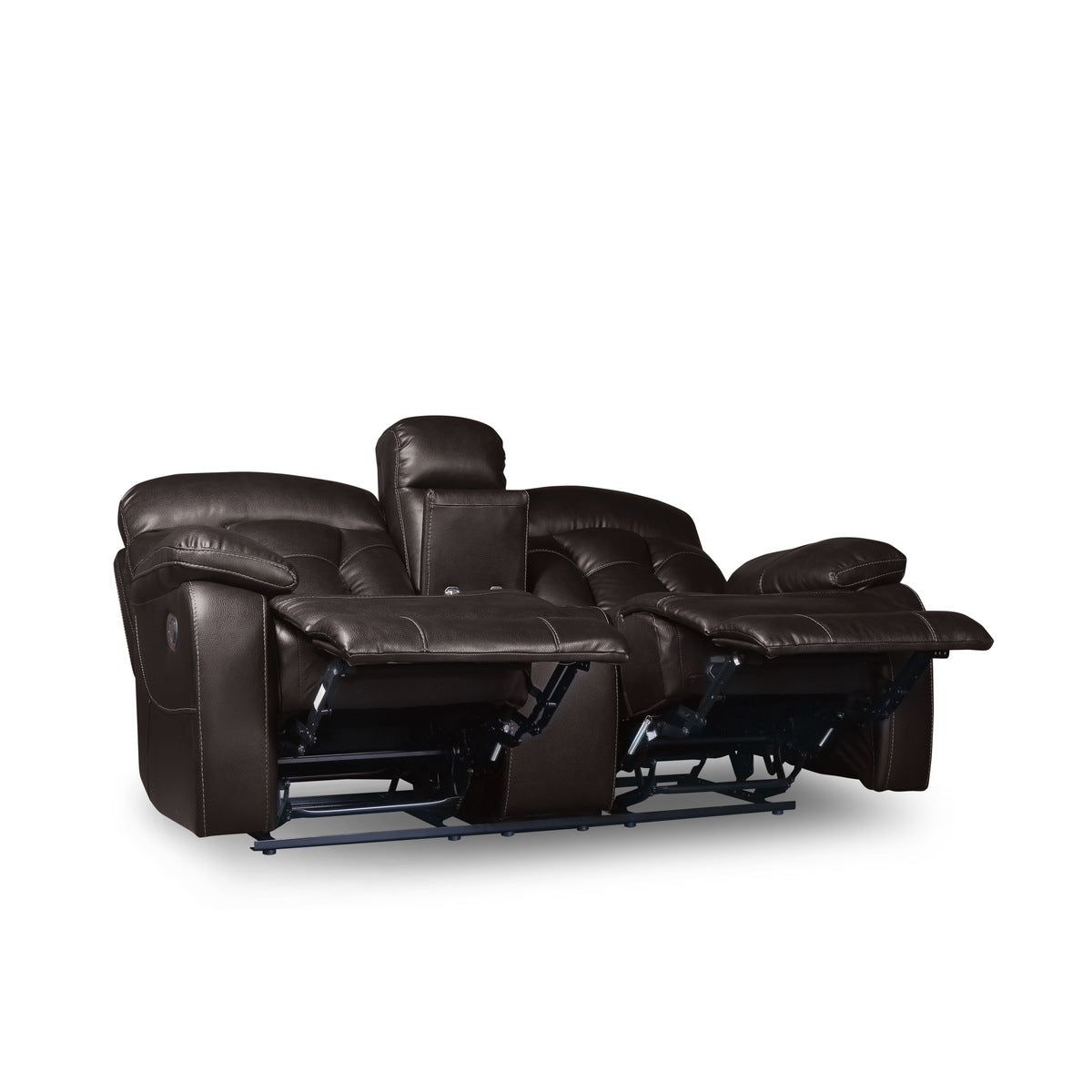 Power Double Reclining Love Seat With Center Console