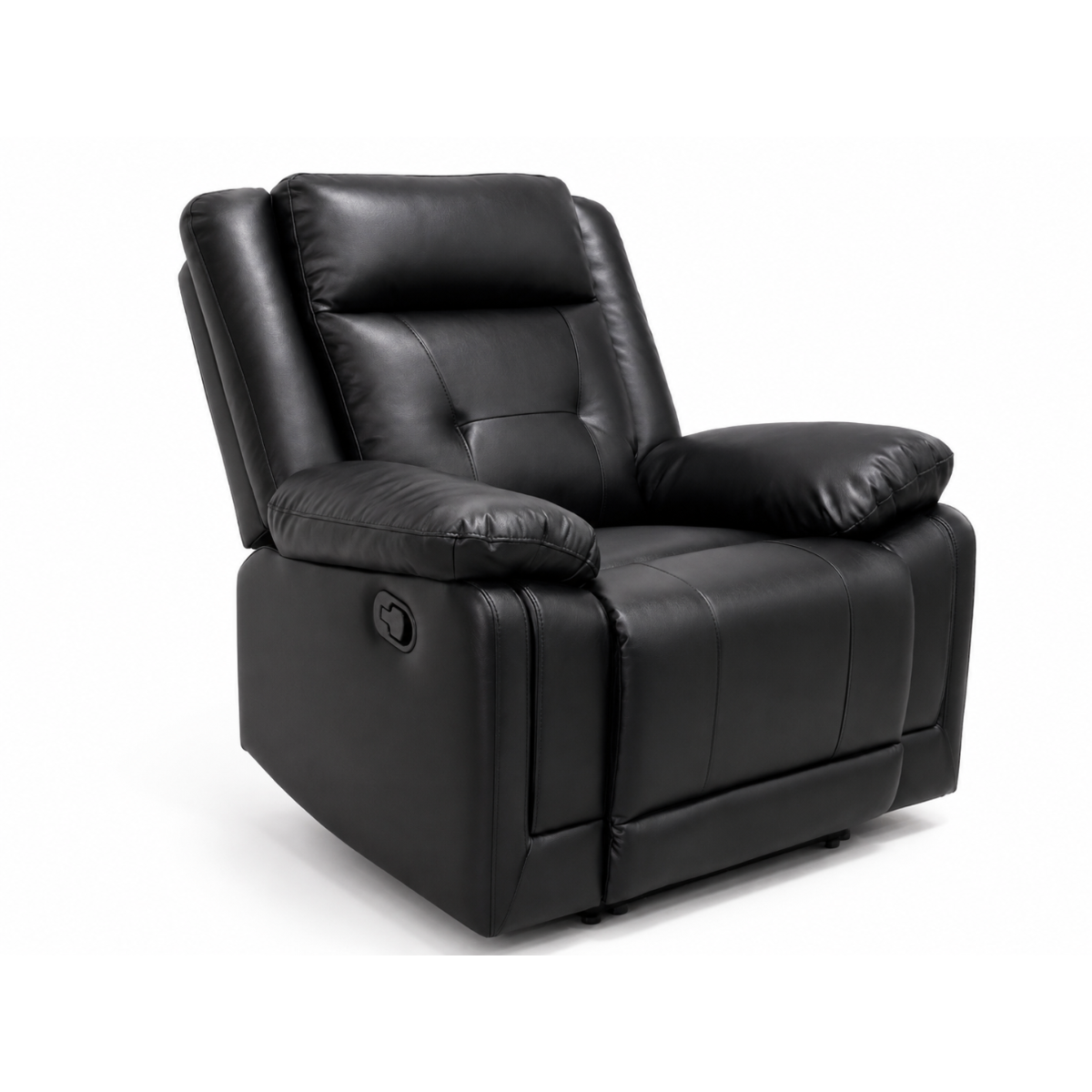 Dooly Manual Recliner Chair, Black Pu
