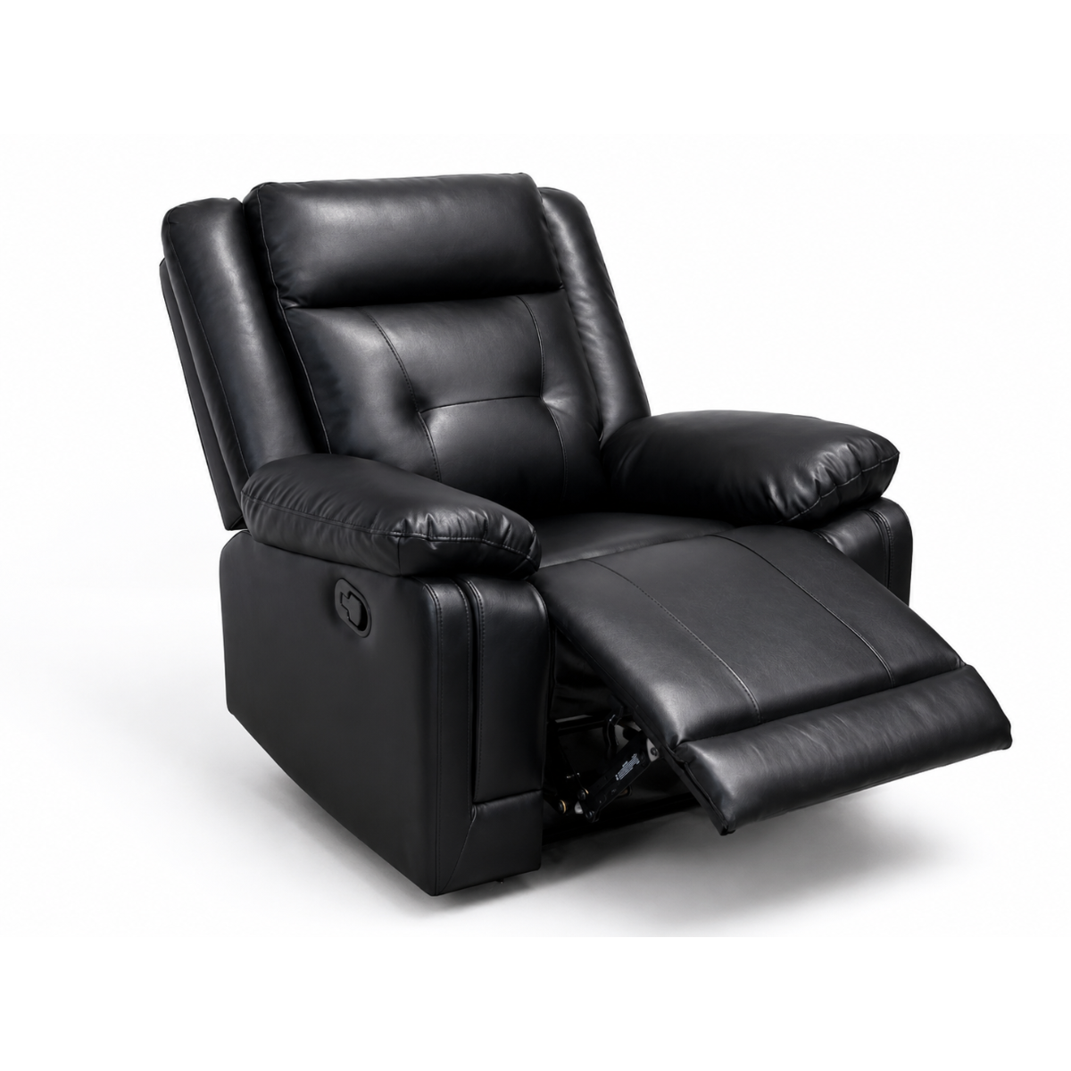 Dooly Manual Recliner Chair, Black Pu