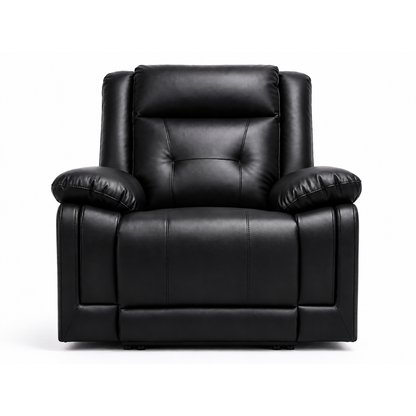Dooly Manual Recliner Chair, Black Pu
