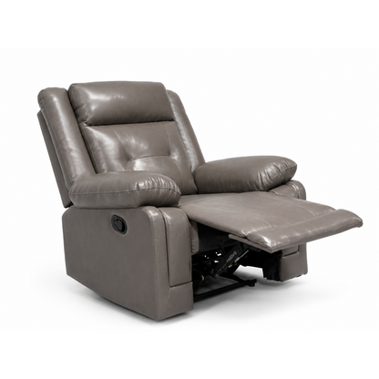 Dooly Manual Recliner Chair, Dark Gray Pu